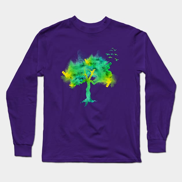 Smoking tree Long Sleeve T-Shirt by cannabijoy